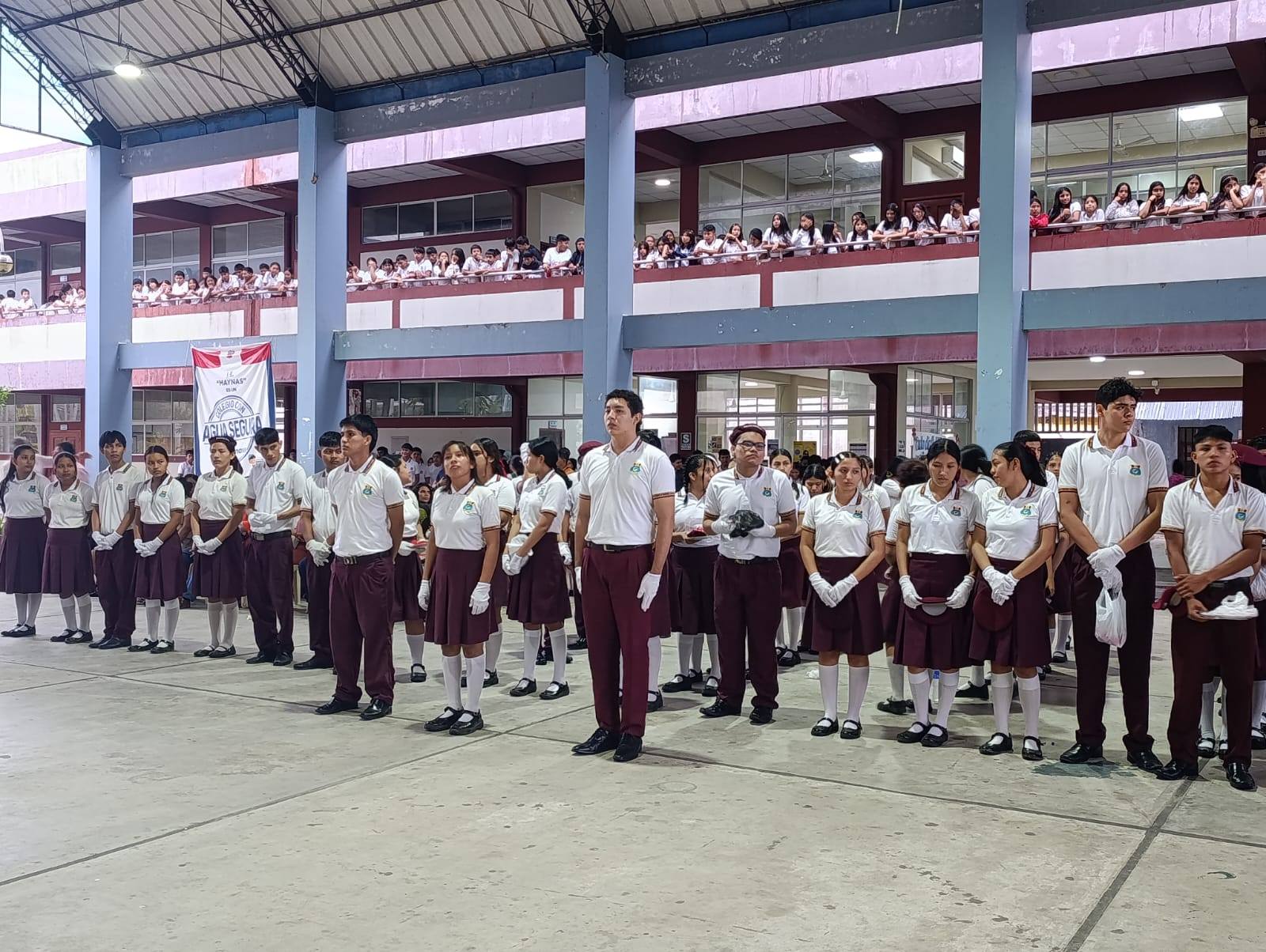 Juramentación de Policías Escolares fortalece la disciplina y liderazgo estudiantil en la I.E.P. “Maynas”